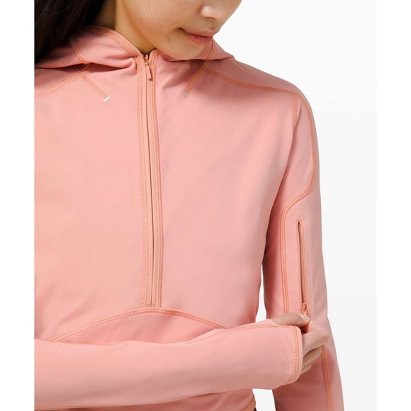 Lululemon Break a Trail 1/2 Zip Hoodie in Pink Pastel - Picture 8 of 14